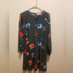 Loft Floral Long Sleeve Dress